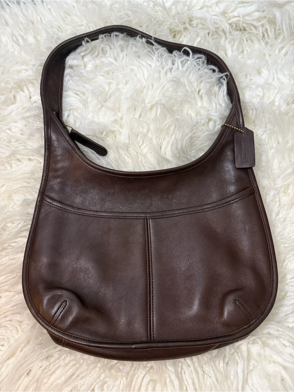 Coach Ergo 9033 Brown Leather Hobo Shoulder Bag